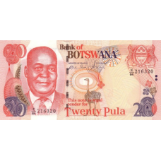P27a Botswana - 20 Pula Year 2004