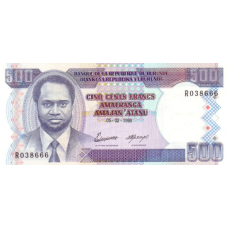 P37A Burundi - 500 Francs Year 1995