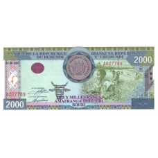 P41 Burundi - 2000 Francs Year 2001