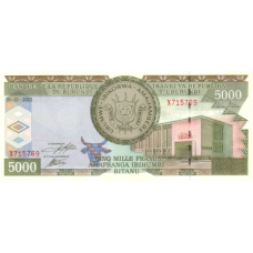 P42b Burundi - 5000 Francs Year 2003