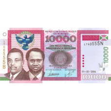 P43b Burundi - 10.000 Francs Year 2006