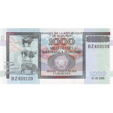 P46 Burundi - 1000 Francs Year 2009