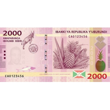 P52a Burundi - 2000 Francs Year 2015