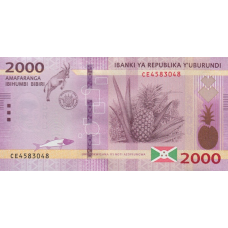 P52b Burundi - 2000 Francs Year 2018