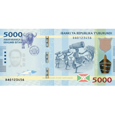 P53a Burundi - 5000 Francs Year 2015
