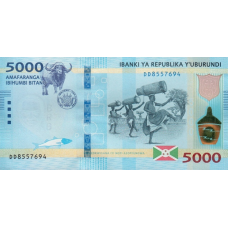 P53b Burundi - 5000 Francs Year 2018