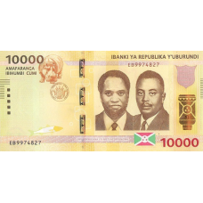 P54a Burundi - 10.000 Francs Year 2015