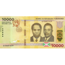 P54b Burundi - 10.000 Francs Year 2018