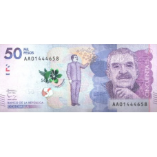 (398) Colombia P462 - 50.000 Pesos Year 2019