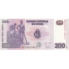 (467) Congo Dem. Rep. P99b - 200 Francs Year 2013