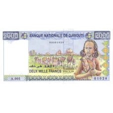 P40 Djibouti - 2000 Francs Year ND (1997)