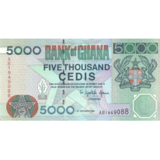 P34a Ghana - 5000 Cedis Year 1996