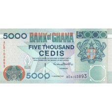 P34b Ghana - 5000 Cedis Year 1997