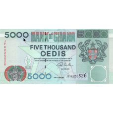 P34g Ghana - 5000 Cedis Year 2001
