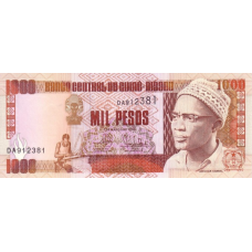 P13a Guinea-Bissau - 1000 Pesos Year 1990