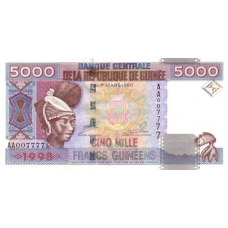 P38 Guinea - 5000 Francs Year 1998