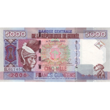 P41a Guinea - 5000 Francs Year 2006