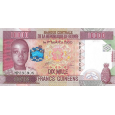 P46 Guinea - 10.000 Francs Year 2012