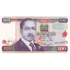 P37e Kenya - 100 Shillings Year 2000