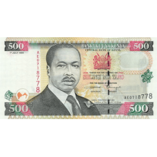 P39b Kenya - 500 Shillings Year 1999