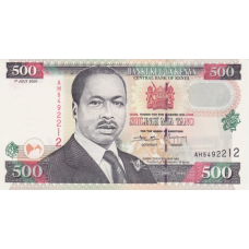 P39d Kenya - 500 Shillings Year 2001