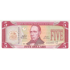 P26e Liberia - 5 Dollars Year 2009
