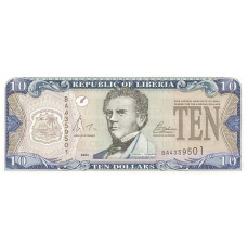 P27b Liberia - 10 Dollars Year 2004 (OUT OF STOCK)