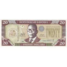 P28e Liberia - 20 Dollars Year 2009 (OUT OF STOCK)