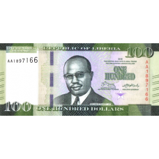 P35a Liberia - 100 Dollars Year 2016