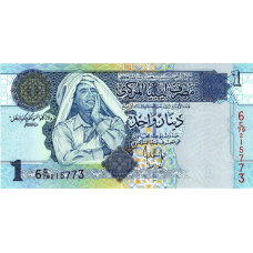 (433) Libya P68b - 1 Dinar Year 2004