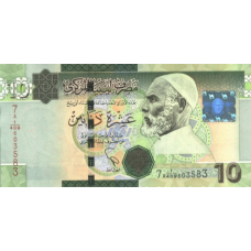 P78 Libya - 10 Dinars Year ND (2011)