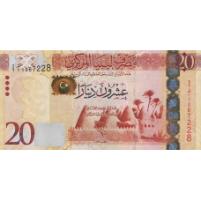 P79 Libya - 20 Dinars Year ND (2013)