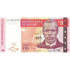 P46a Malawi - 100 Kwacha Year 2001