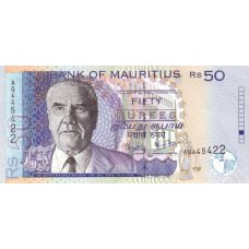 P50c Mauritius - 50 Rupees Year 2003