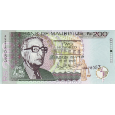 P52b Mauritius - 200 Rupees Year 2001