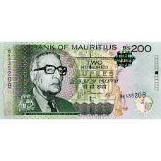 P61a Mauritius - 200 Rupees Year 2010