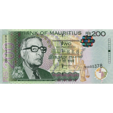 P61b Mauritius - 200 Rupees Year 2013