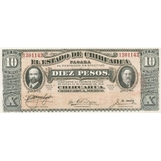 (358) Mexico PS535 - 10 Pesos Year 1915 (Revolutionary)
