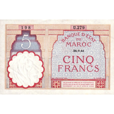 P23Ab Morocco - 5 Francs Year 1941