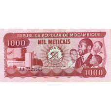 P128 Mozambique - 1000 Meticals Year 1980