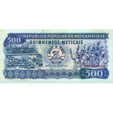 P131c Mozambique - 500 Meticals Year 1989