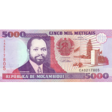 P136 Mozambique - 5000 Meticals Year 1991