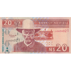 P 6b Namibia - 20 Dollars Year ND (2002)
