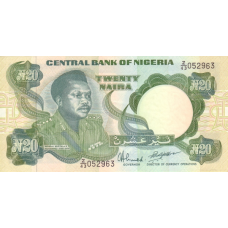 P26d Nigeria - 20 Naira Year ND (1984-2000)