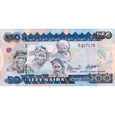 P27c Nigeria - 50 Naira Year ND (1991-2000)