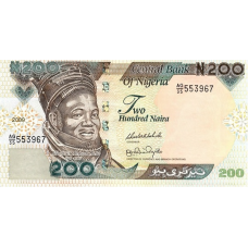 P29h Nigeria - 200 Naira Year 2009