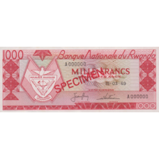 Rwanda P10S - 1000 Francs SPECIMEN