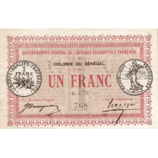 P2b Senegal (Republic) - 1 Francs Year 1917