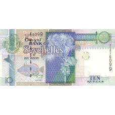 P36b Seychelles - 10 Rupees Year ND (2008)