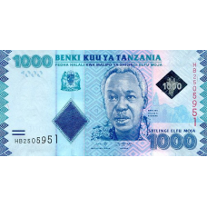 (426) Tanzania P41c - 1000 Shilingi Year 2019